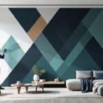 découvrez comment l'application d'une peinture géométrique foncée peut transformer votre intérieur en définissant un mur accent unique et moderne.