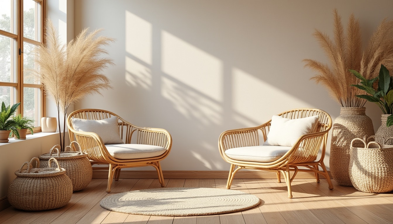 découvrez comment l'utilisation de matériaux naturels comme le rotin apporte une touche chaleureuse et apaisante à votre décoration intérieure.
