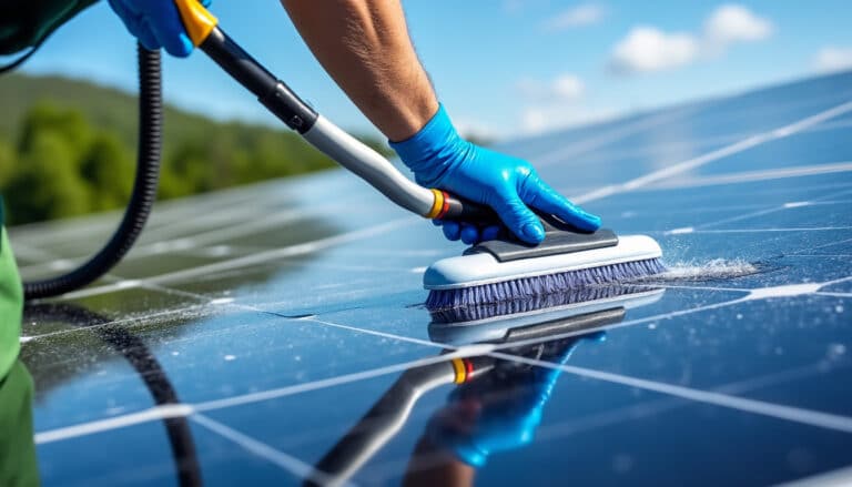 le nettoyage régulier des surfaces vitrées permet de maintenir l'efficacité des panneaux solaires en optimisant leur exposition au soleil et en prolongeant leur durée de vie.