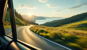 laissez défiler des paysages variés par la fenêtre et découvrez comment ils rythment chaque itinéraire de road trip.